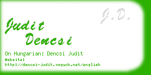 judit dencsi business card